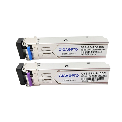 فرستنده گیرنده 1000BASE-BX SFP WDM Tx1310nm Rx1490nm 10km SMF LC برای HP JD098B
