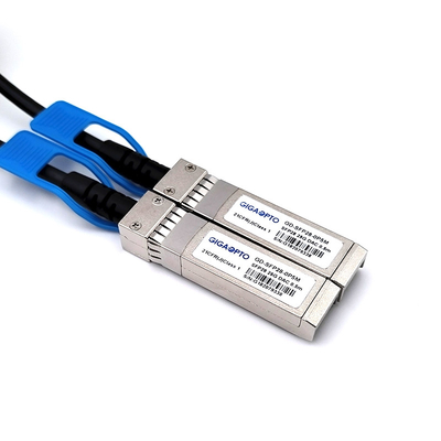 100ω Pvc ژاکت مستقیم اتصال کابل مس Sfp + 0.5 متر