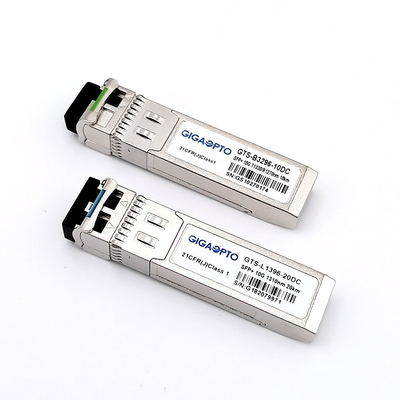 ماژول گیرنده SFP نوری 10G برای فاصله 300m/10km/40km/80km